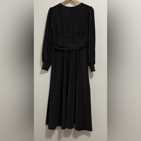 Boden Daphne Metallic Midi Dress in Black - Picture 11 of 12